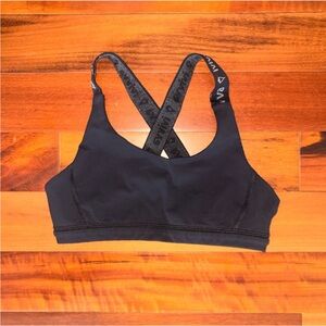 Girls Black Ivivva Crossback Sports Bra
